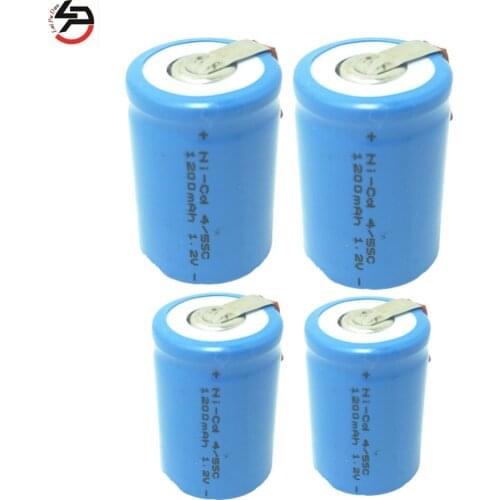 Laipuduo 4pcs 4/5SC 1200mah Rechargeable battery 1.2V NI-CD For Power Bank Accumulator