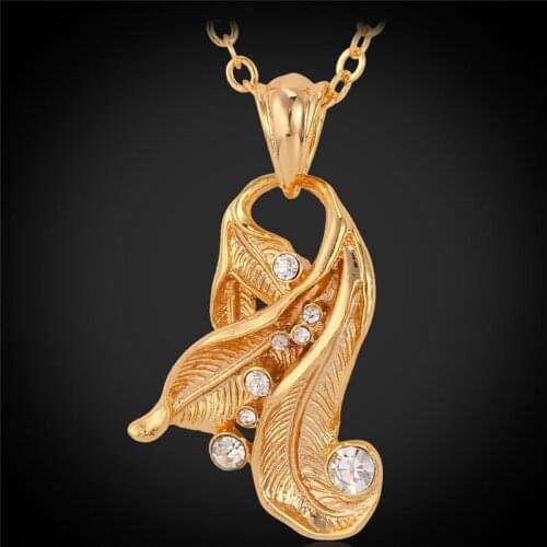 New Gold Color With Austrian Rhinestone Necklace & Pendant Vintage Jewelry Gift Pendant For Women MGC P3036