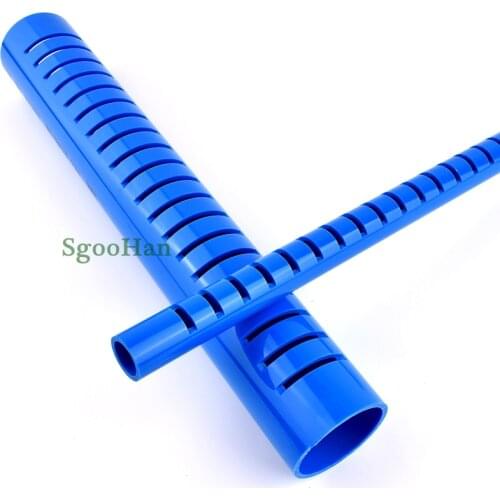 OD 20~50mm Blue PVC Aquarium Fish Tank Rain Pipe Filter Accessories Drip Water Tube Garden Watering Drain Deluge Pipe 32cm Long