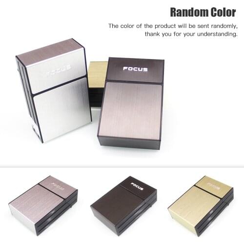 Portable 20 Loaded Cigarette Case Plastic Cigarette Case Cigarette Dispenser Storage Box Flip Cigarette Case Random Color
