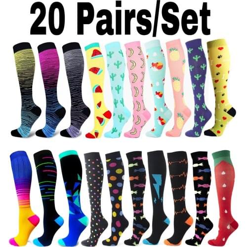 Dropshipping Running Men Women Socks Sports Compression Socks Golf Tube Socks Outdoor Marathon Graduated Pressure Stockings High