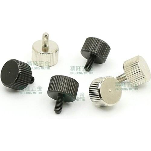 Hand screw M3*6/8 car without step free tool manual screw head straight grain knurled screw 20pcs