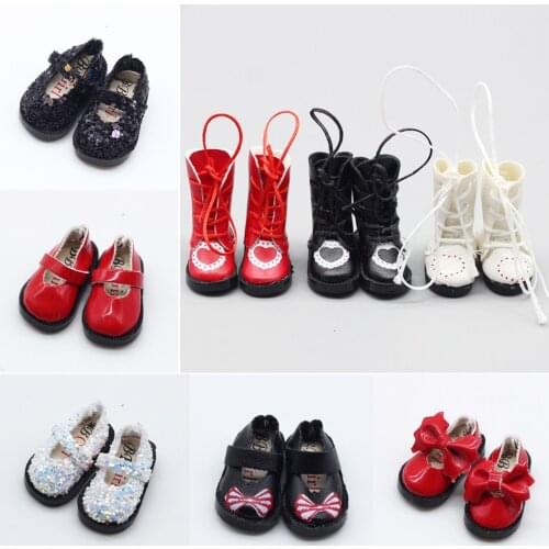 3.2cm Doll Boots for Blythe Doll Toy,1/8 BJD Mini Leather Dolls Shoes for Blyth Azone BJD,Casual Puppet Shoes Accessories
