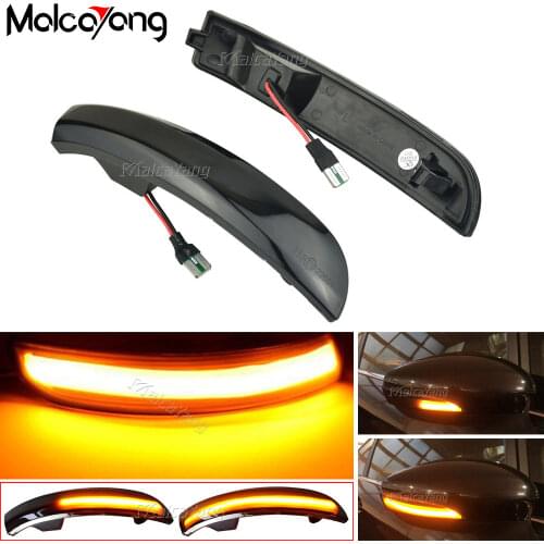 Dynamic LED Side Rearview Mirror Indicator Turn Signal Light For Ford Escape Kuga II EcoSport 2013-2019