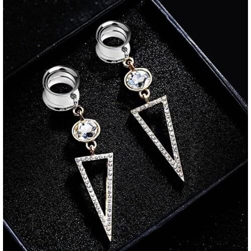 Shining Taper Plugs Ear Tunnel Piercing Reamer Earring Gauges Oreja Expansores Surgical Steel Ear Tunnel Expansion Body Jewelry