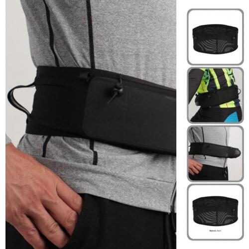 Mesh Fabric High-quality Wear-resistant Waist Pack With Multi Pockets Black Waist Pack Breathable for Camping