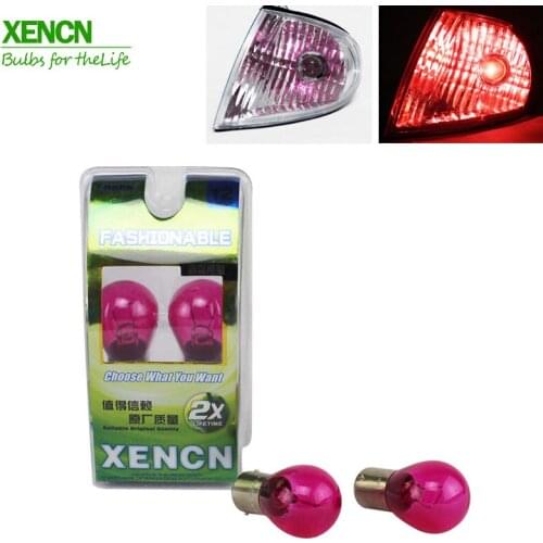 XENCN S25 P27W BA15s 12V 27W Pink Bulb Colorful Series Front indicators, Reversing lights, Rear fog lights, Rear indicators