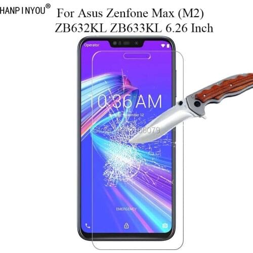 1 Pc/2 Pcs 9H 2.5D Tempered Glass Screen Protector For Asus Zenfone Max (M2) ZB632KL ZB633KL 6.26" Protective Film + Clean Tools
