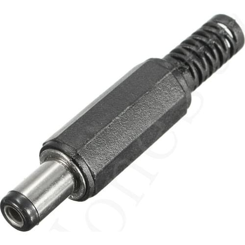 1pcs 5.5mmx 2.1mm Male Solder DC Power Barrel Tip Plug Jack Straight Connectors