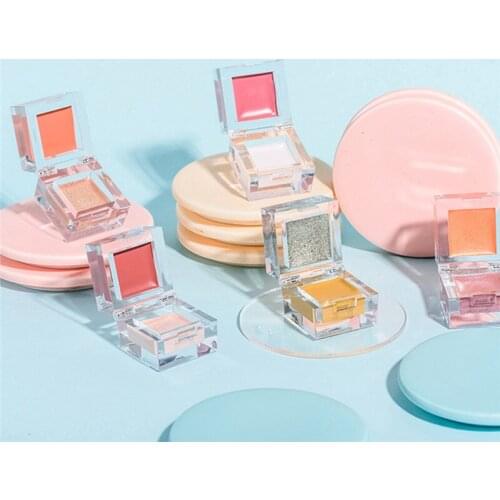 1pcs Double Color Highlighter Makeup Palette Brighten Shimmer Ice Mousse Blushes Illuminator Face Body Shiny Cream Cosmetics