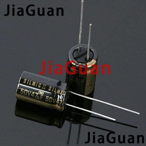 10PCS Original Thailand ELNA SILMIC II RFS 47UF 50V 10X16MM audio electrolytic capacitor NEW SILMICII 50V47UF hot sale
