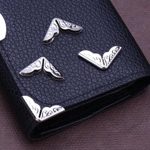 100pcs Tone Scrapbooking Albums DIY Vintage Corner Protectors Card File Menu Metal Book for Photo Albums Frame Decoration
