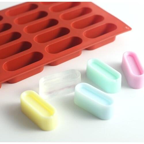 20-hole Silicone Soap Mold Biscuit Mousse Baking Accessories Soap Mold French Pastry Multi-channel Grooved Long Chocolate Mold