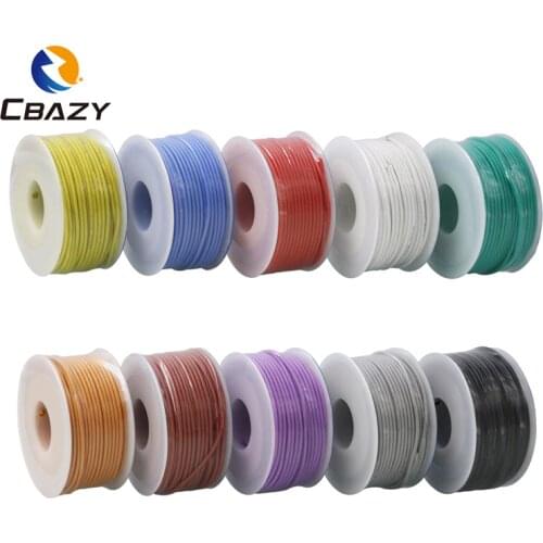 22AWG 25M flexible silicone wire and cable tinned copper wire stranded wire 10 colors to choose from DIY wire connection