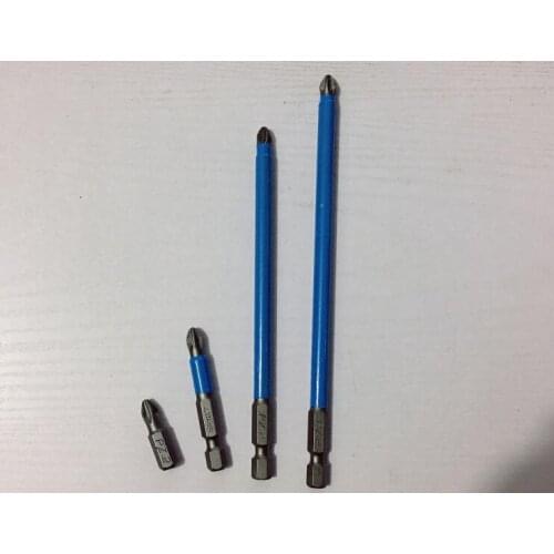 4pcs Magnetic Hex Shank anti-skid Cross Head Screwdriver batch nozzle head PZ2*25mm PZ2*50mm PZ2*127mm PZ2*150mm