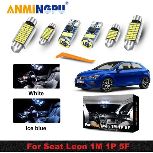 Canbus For Seat Leon Mk1 Mk2 Mk3 1 2 3 1M 1P 5F (1999-2018) Vehicle Bulb Interior LED Dome Map Reading Trunk Light Auto Lamp Kit