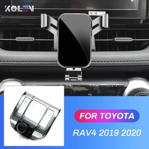 Car Mobile Phone Holder For Toyota RAV4 2019 2020 Gravity GPS Stand Special Mount Air Vent Outlet Navigation Bracket Accessories