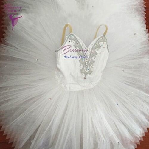 White Swan Lake Professional Ballet Tutu dress White Classical Ballet tutus skirt women dance Costume