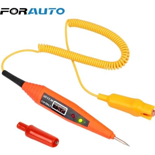 FORAUTO Digital Display Car Electrical Circuit Test Pen Voltage Test Pen Diagnostic Tool Detector Power Probe Lamp Pencil