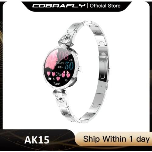 COBRAFLY AK15 Smart Watch Women Bracelet Heart Rate Monitoring IP67 Waterproof Fitness Tracker Ladies Watches for Xiaomi Iphone