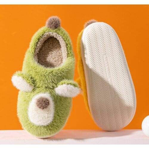 Slippers boy HomeIndoorSlippersWarmPlush with Fur Winter Home Slippers for Men SuedeSoft Sole Casual House Shoesобувь для женщин