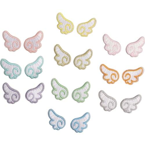 Hot Sale Little Angel Wings Patch Wholesale Computer Embroidery Cloth Stickers Diy Decorative Decals For Bags And Shoes
