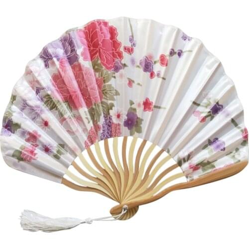 Chinese Classic Folding Fan Hand Held Fan Bamboo Paper Folding Fan Party Wedding Decor Vintage Bamboo Folding Hand Fans 1pc
