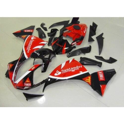 Bo Motorcycle Fairing Kit for YZFR1 09 10 11 YZF R1 2009 2010 2011 YZF1000 ABS Hot red black Fairings set