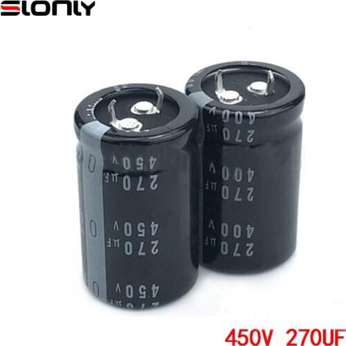2pcs 450V/270UF Nichicon Capacitors Pitch 10mm 270UF 450V 22X50 25X40 25X45 25X50 30X30 30X35 30X40 30X50 35X25 35X30 35X35mm