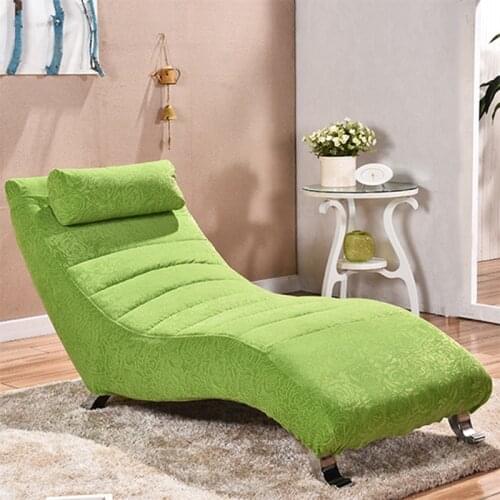 Lazy sofa recliner single living room bedroom chaise longue old man couch fabric leisure lunch break chair