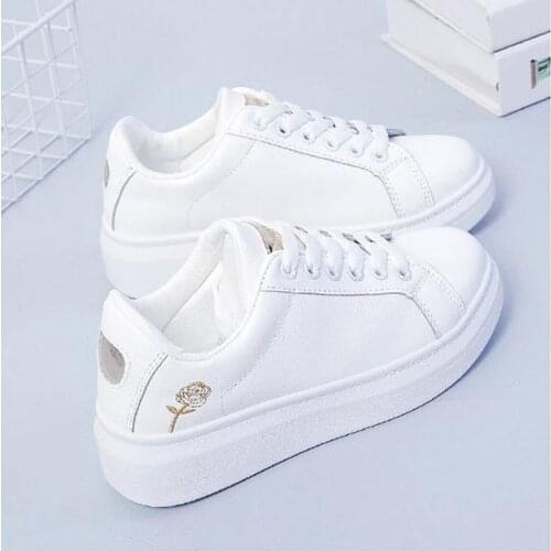 Summer 2021 New Breathable Small White Shoes Womens Board Shoes Student Leather Net Shoes Flat-soled Sneakers Sneakers Women