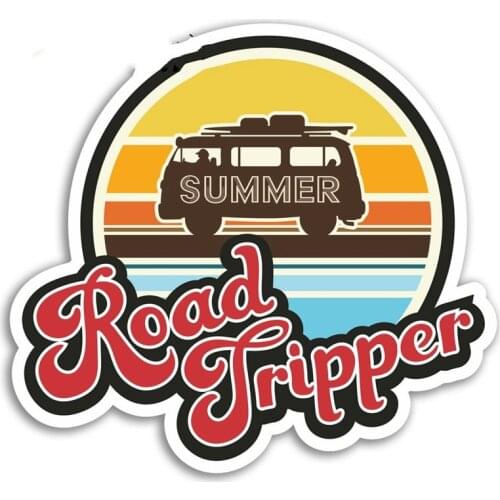 Hot Sell Road Tripper KK Vinyl Stickers Travel Surf Stickers Luggage Truck Window Decal Anti- Accessories Decoration KK13*13cm
