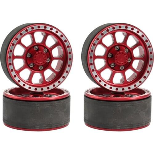 4Pcs Metal 1.9 Beadlock Wheel Rim Hub for 1/10 RC Crawler Car Axial SCX10 90046 AXI03007 Traxxas TRX4 RC4WD D90