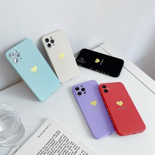 Cute Holo Heart Mint Cover For iPhone 12 Pro Max 11 7 8 Plus XS MAX XR X SE 2020 Silicone Soft Lens Cases 11 Pro Max 12 Mini TPU