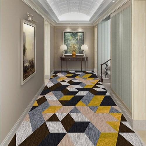 Nordic Style Long Carpet for Stairway Corridor Home Hotel Aisle Rug Hallway Carpets Nordic Geometric Runners Rug Party Wedding