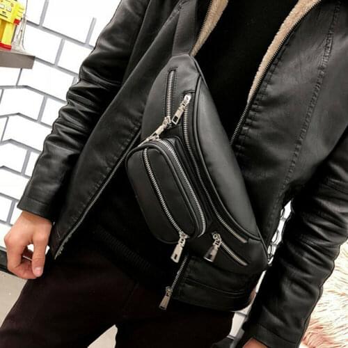 2019 Newest Hot Women Man PU Waist Bags Chain Fanny Pack Travel Belt Purse Shoulder Bags Crossbody Fanny Pack Travel Sport Work