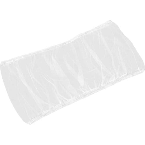 New Bird Cage Cover Seed Catcher Bird Cage Mesh Net Cover Skirt Guard (White-M)