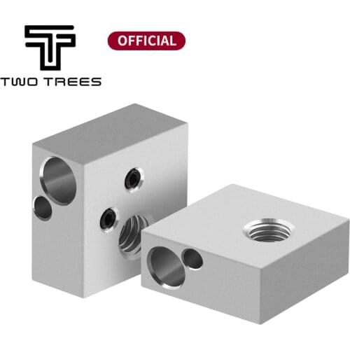 Twotrees MK7 MK8 Aluminium Heater Block For Print Head Hot End Heating Block 20*20*10 20x20x10 mm For 3D Printer Sapphire Bluer