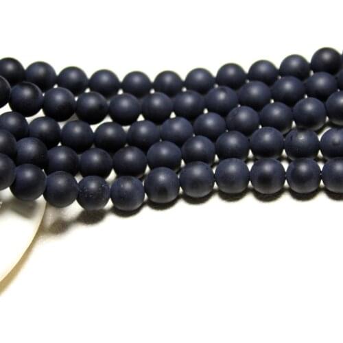Wholesale Natural Black Dull Polish Matte Onyx Stone Beads For Jewelry Making 4/6/8/10 /12 mm DIY Bracelet Necklace Strand 15