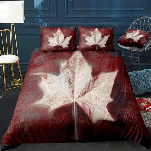 Autumn Leaf Background Quilt Cover Pillowcase 3Piece Comforter Bedding Set With Pillow Case Single Double Duvet Cover