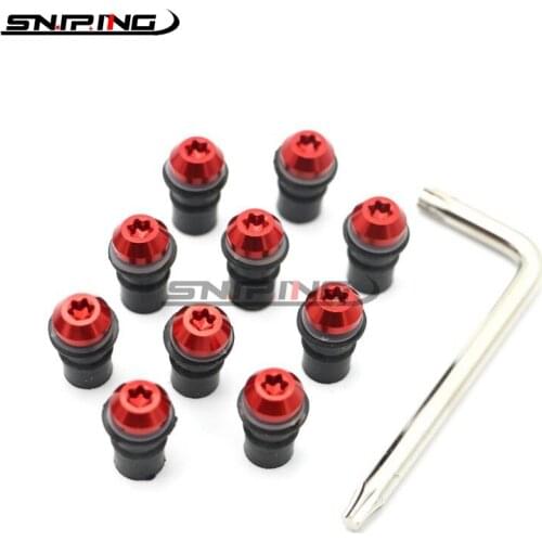 Front Screw Kits For Honda CBR400RR 1987 1988 1989 Motorbike NC23 87 88 89 Windshield Bolts CNC Aluminum M5 Screws 10PCS