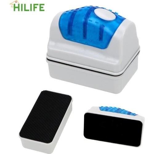 Floating Clean Glass Window Aquarium Fish Tank Brushes Magnetic Brush Plastic Sponge Algae Scraper Cleaner Brush Moss Remover