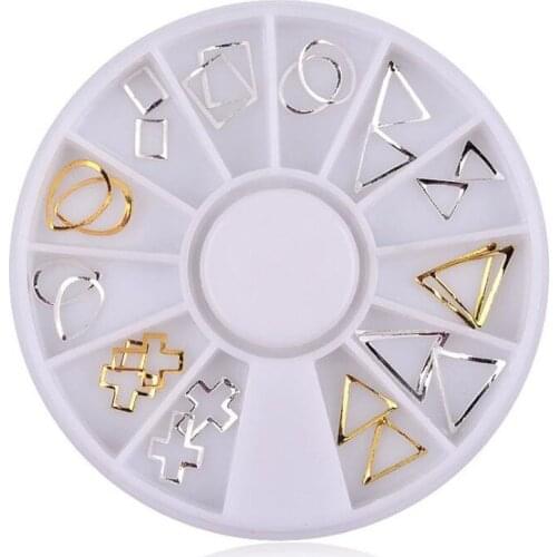 Hollow Rivet Metal Patch Turntable Craft Decoration FlatBack Cabochon Embellishments For Scrapbooking Accessories Nail Art DIY