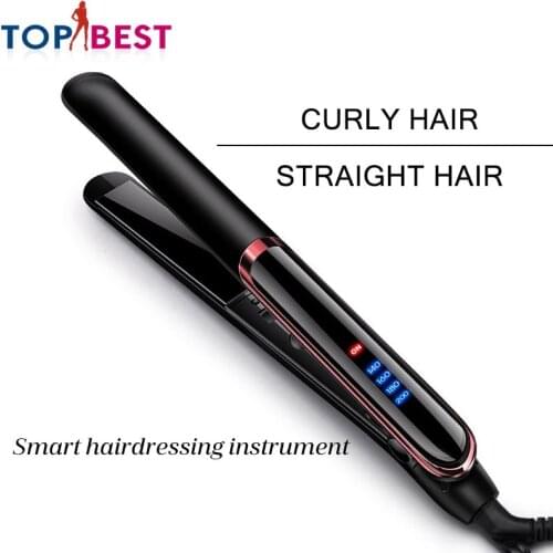 Professional Hair Straightener Curler Hair Flat Iron Electric Fast Hair Straightening Curling Iron