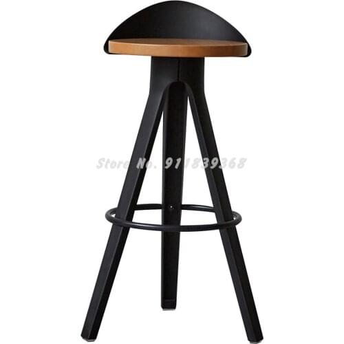 Industrial Creative Fashion Bar Chair Modern Luxury Ins Bar Front Desk High Stool Nordic Style Bar Stool