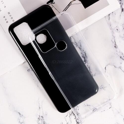 Transparent Phone Case For Infinix Hot 10 Gel Pudding Silicon Coque Funda Soft Black TPU Case on Infinix Hot 10 Back Cover Etui