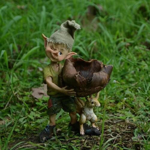 Creative elf decoration figure doll miniature figurines Mini Elves Resin fairy garden miniatures home decoration accessories