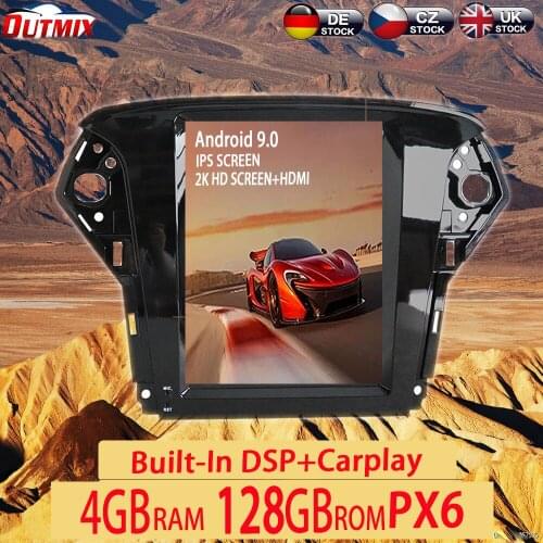 Tesla Style Vertical Screen Android 9 128GB Car GPS Navigation Radio For Ford Mondeo 2011-2015 Audio Head Unit Multimedia Player