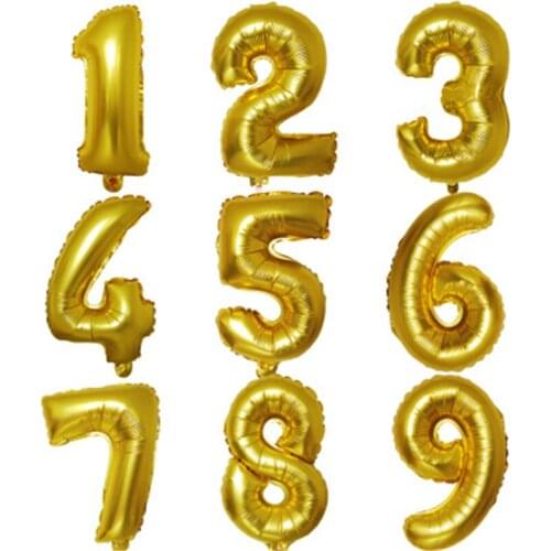 40 Inch Big Foil Birthday Balloons Air Helium Number Balloon Figures Happy Birthday Party Decorations Kid Baloons Birthday Balon