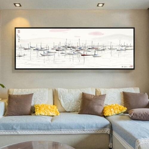 Wu Guanzhong Chinese Ink Landscape Painting HD Prints on Canvas Wall Art Picture for Living Room Home Decor